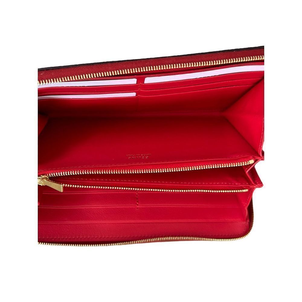Celine Paris Genuine Leather Continental Wallet Red - Picture 7 of 11
